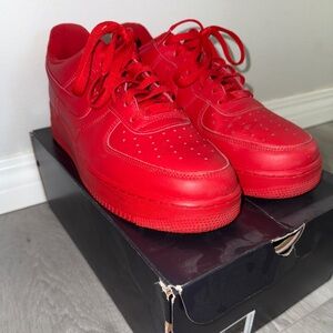 Nike Air Force 1 Low '07 LV8 1 in the "Triple Red"